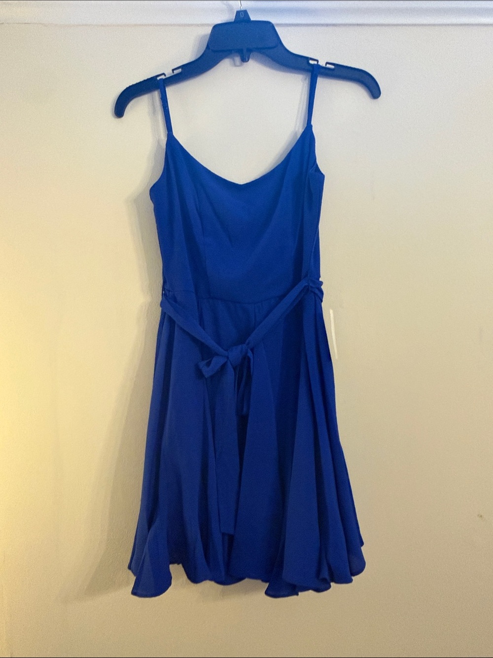 Royal Blue Spaghetti Strap A-Line Dress